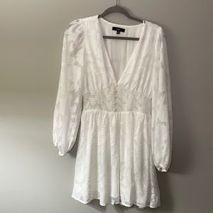 Lulus Tomorrow & Always White Burnout Mini Dress